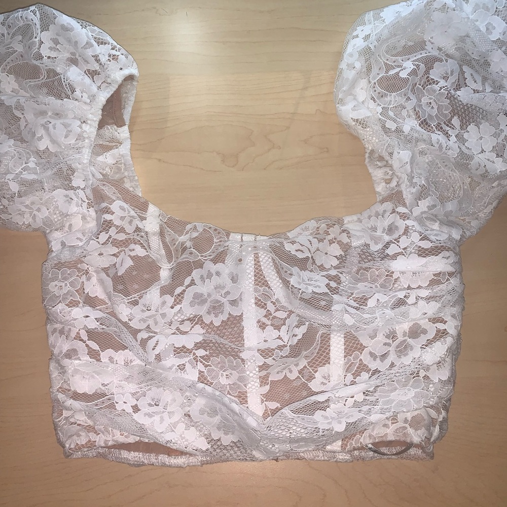 For Love and Lemons cropped lace corset top!!